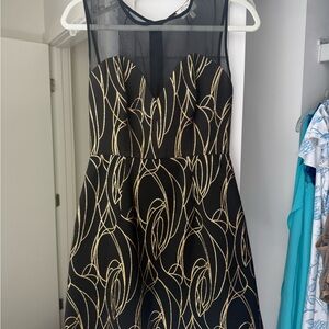 Elegant Black and Gold Dress